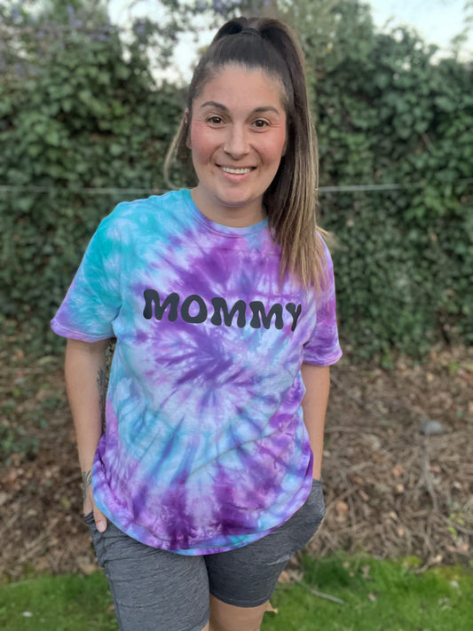 Mommy Purple Pixie Tie- Dye T-Shirt