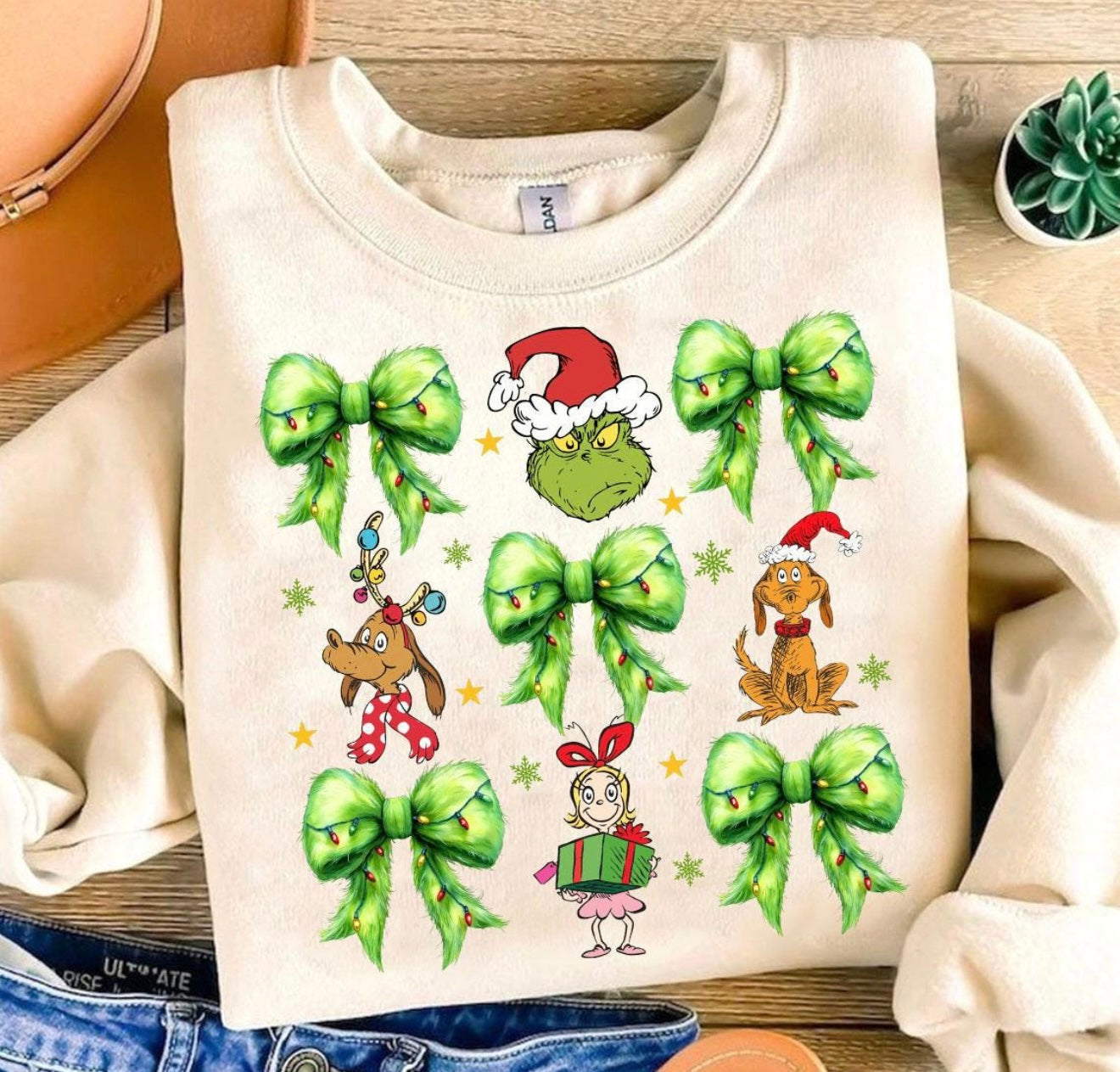 Grinch Green Christmas Lights Sweater