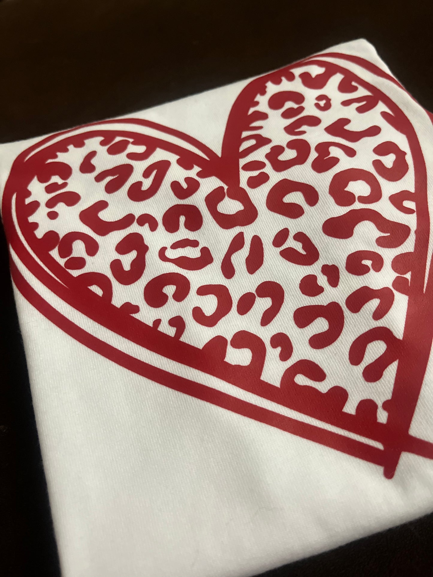 Leopard Print Heart Toddler Unisex T-Shirt